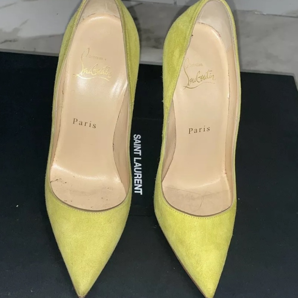 So kate Christian louboutin heels yelllow